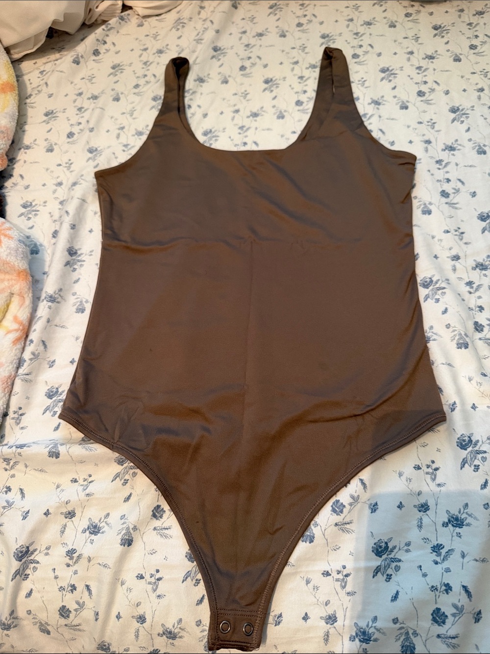 Abercrombie & Fitch Chocolate Brown Scoop Bodysuit